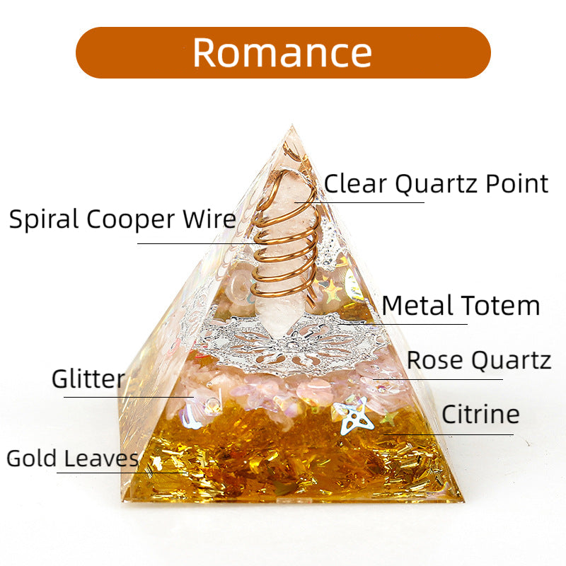 Crystal Point Orgone Pyramid