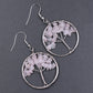 Crytsal Chip Life Tree Earrings