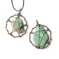 Cooper Wire Star& Crystal Raw Pendant