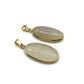 Oval Crystal Gold Chain Necklace