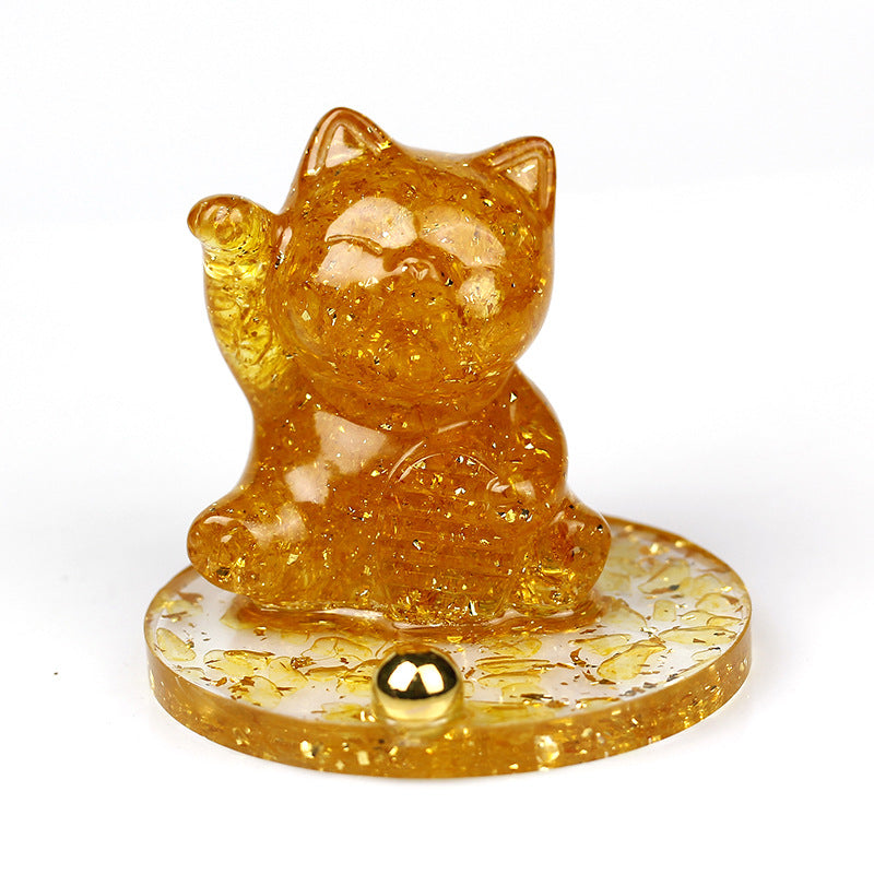 Resin Lucky Cat Phone Holder