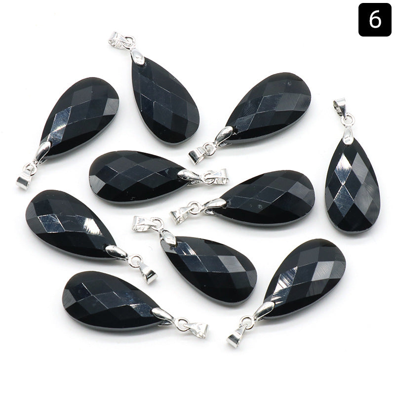 Faceted Tear Drop Crystal Pendant
