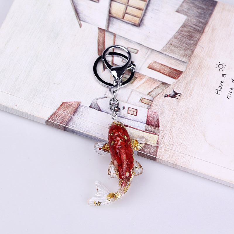 Resin Koi Fish Key Chain