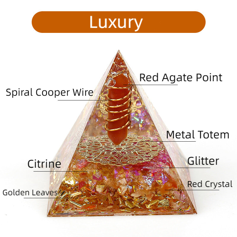 Crystal Point Orgone Pyramid