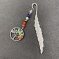 Life Tree Chakra Silver Feather Bookmark