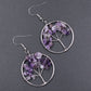 Crytsal Chip Life Tree Earrings