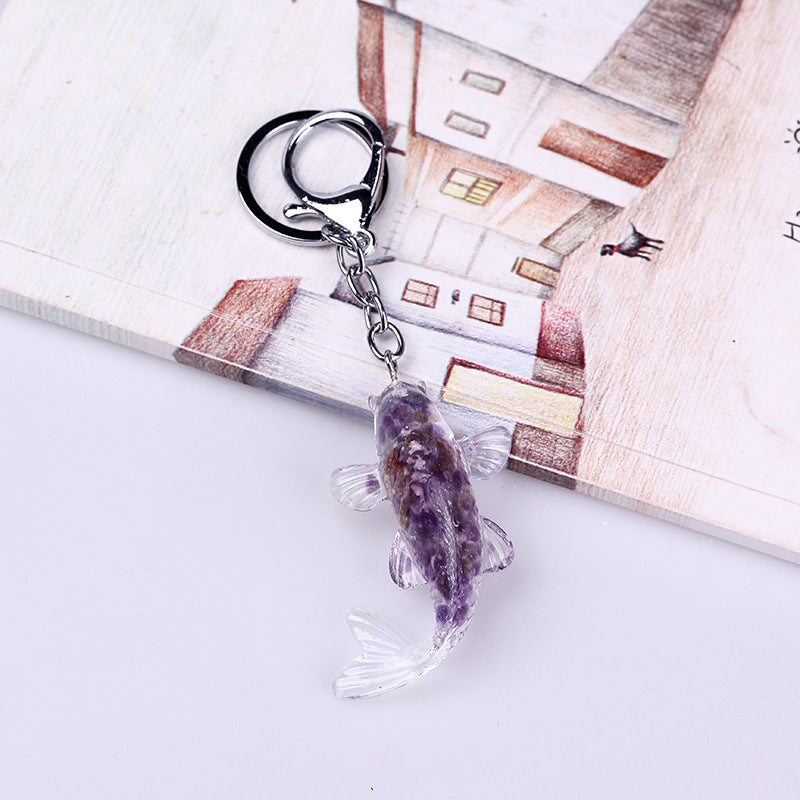 Resin Koi Fish Key Chain