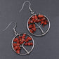 Crytsal Chip Life Tree Earrings