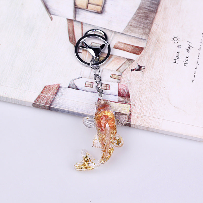 Resin Koi Fish Key Chain