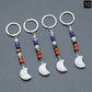 Crystal Moon Star Chakra Key Chain