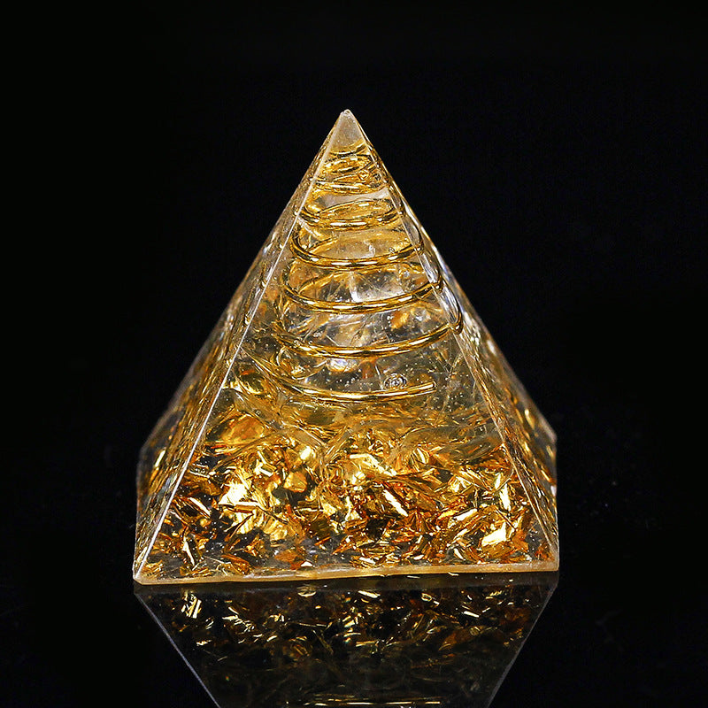 Gold Wire Mini Orgone Pyramid