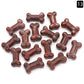 Natural Gem Stones Dog Bone Charms Figurines