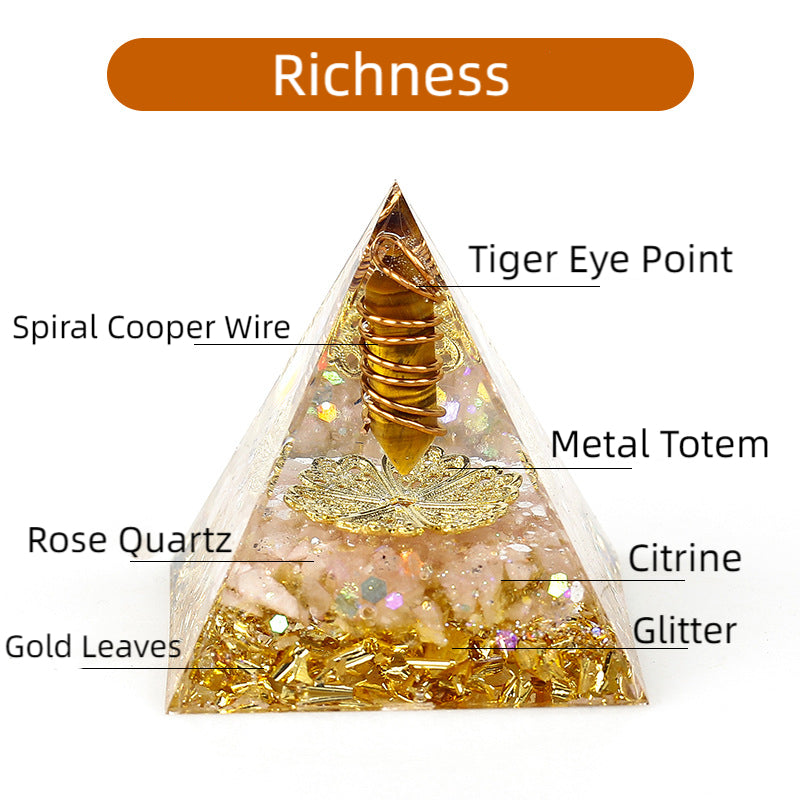 Crystal Point Orgone Pyramid