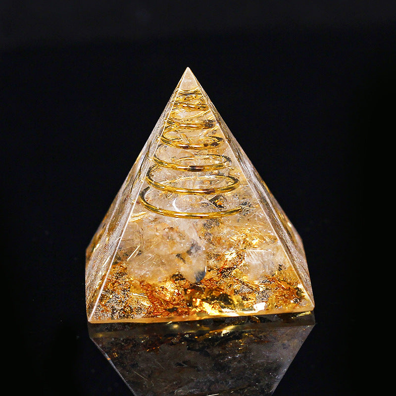 Gold Wire Mini Orgone Pyramid