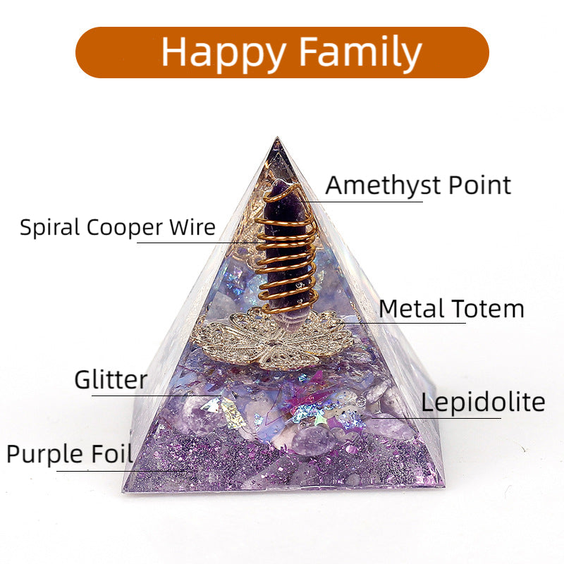 Crystal Point Orgone Pyramid