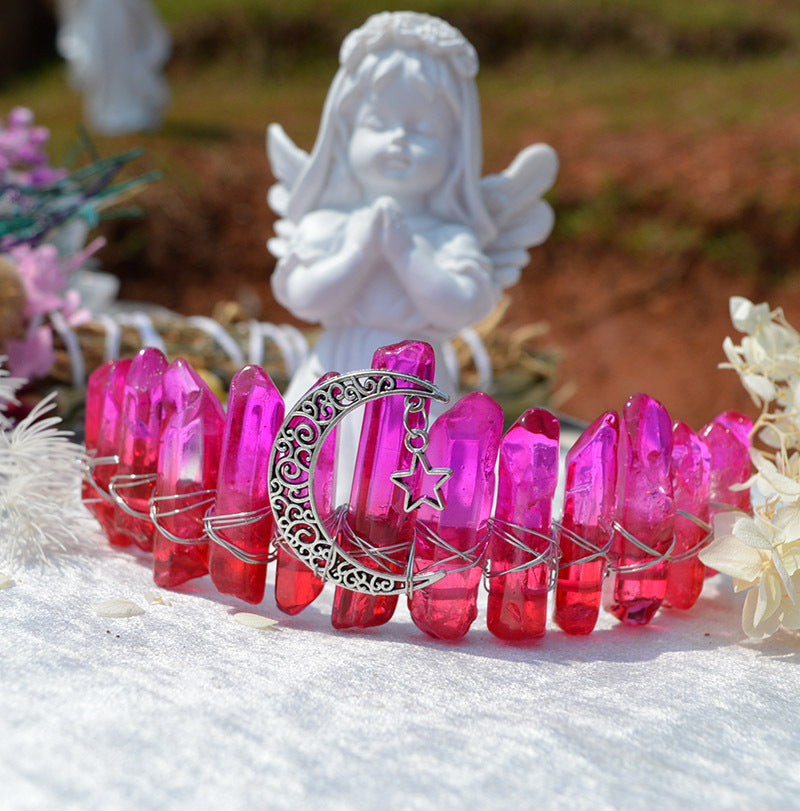 Raw Crystal Quartz Crown Headband