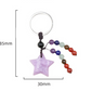 Chakra Bead&Crystal Star Keychain
